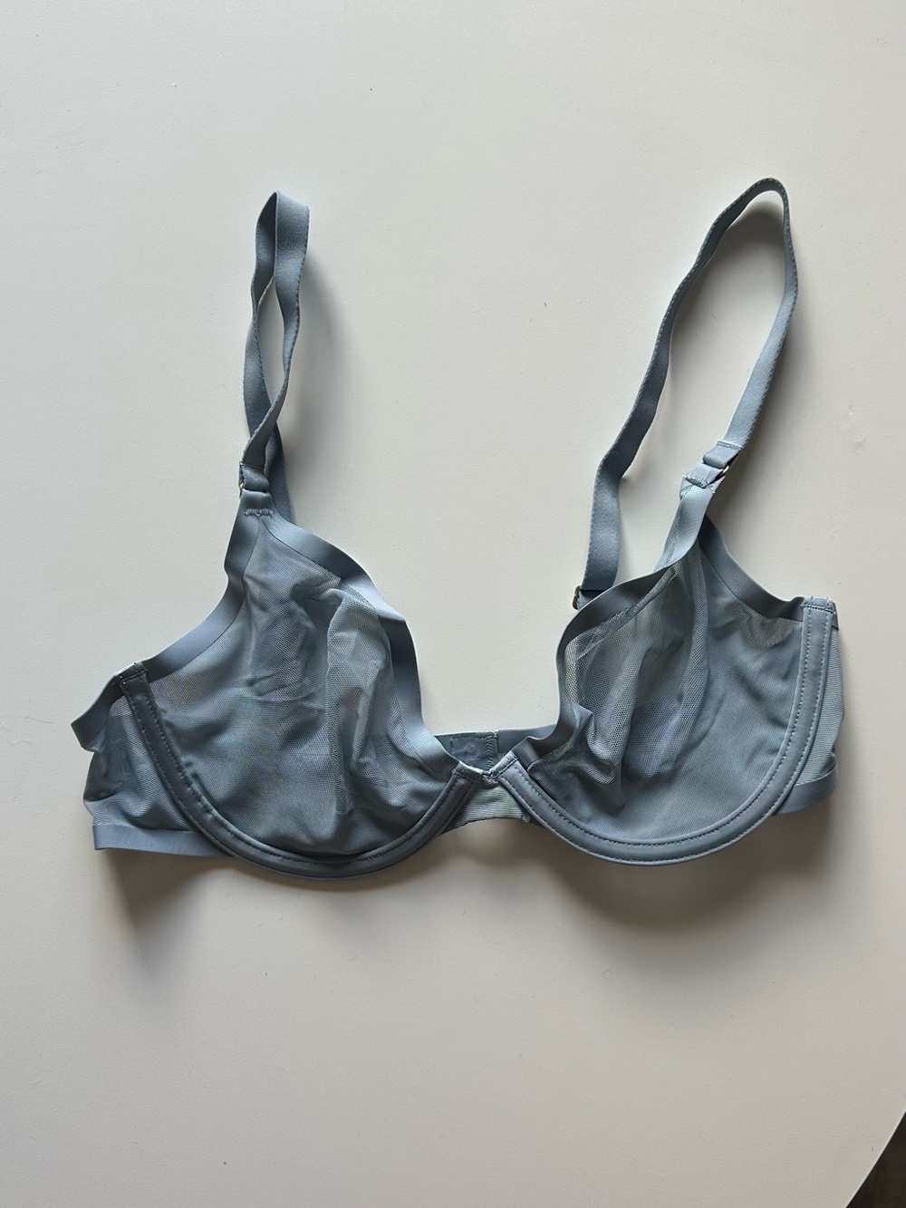 Cuup The Plunge Bra 32C Mesh Ether Blue